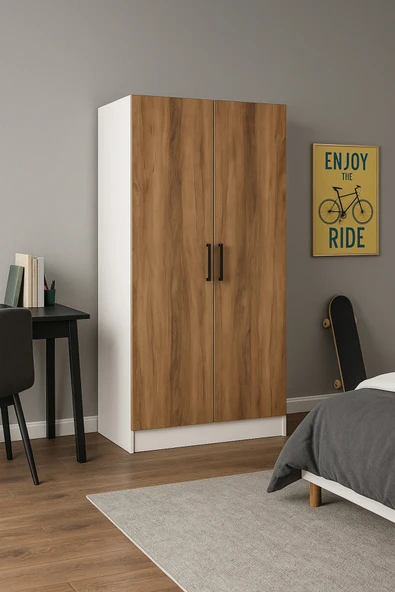 DEMEZLER MOBİLYA Modern 2 Kapaklı Gardırop ürün görseli 1