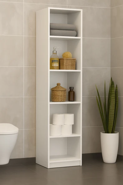 DEMEZLER MOBİLYA Modern 5 Raflı Çok Amaçlı Dolap ürün görseli 1