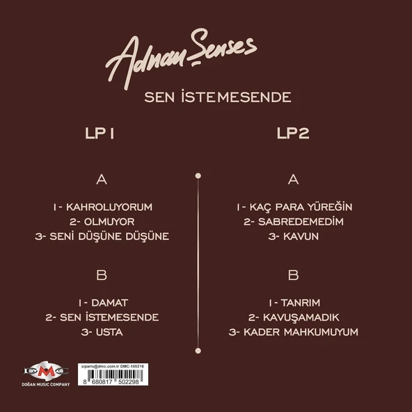 Adnan Şenses Sen İstemesende - 2 Plak - Resim 2