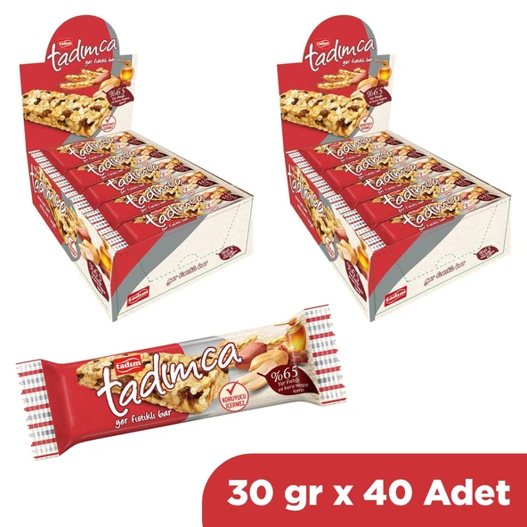 Tadım Yer Fıstıklı Bar 30 Gr x 40 Adet ürün görseli 1