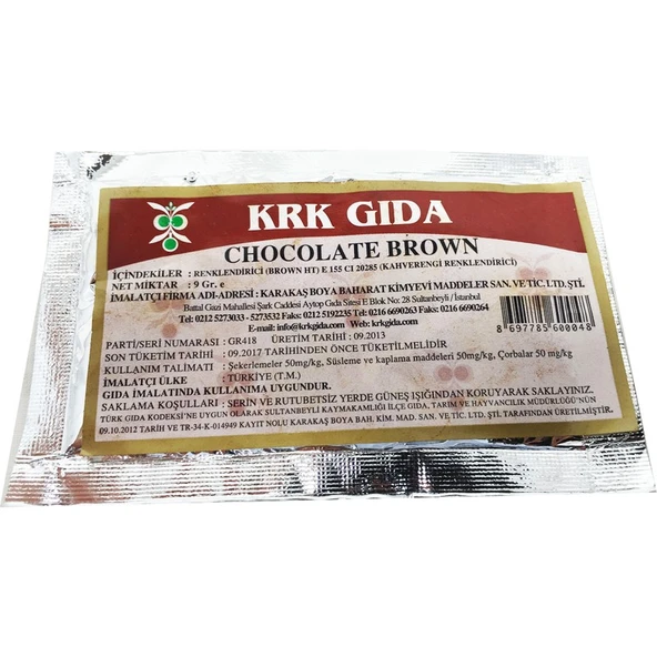 KRK Kahve Gıda Boyası 9 gr ürün görseli 1