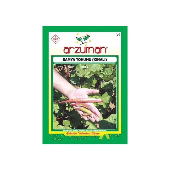 Arzuman Sebze Kınalı Bamya TOHUM-25GR ürün görseli 1