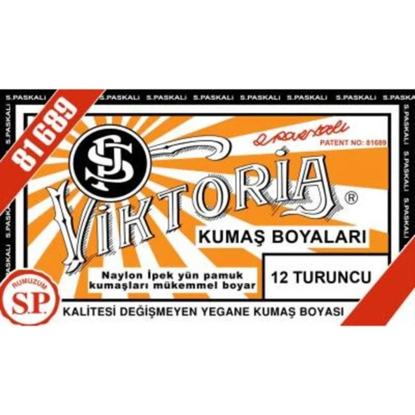 Viktoria Turuncu Kumaş Boyası ürün görseli 1