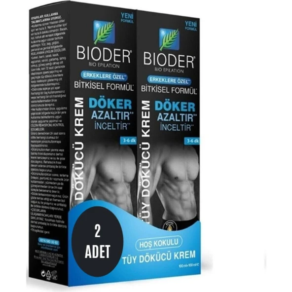 Bioderm Erkek Tüy Dökücü Krem 100 + 100 ml - Bioder . Mustore . ürün görseli 1