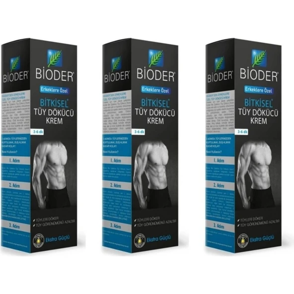 Bioder Tüy Dökücü Krem Erkekler Için 100 ml 3'lü Paket ürün görseli 1