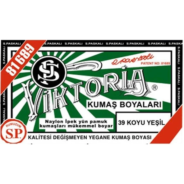 Viktoria Kumaş Boyası Koyu Yeşil (Adet) Viktoria ürün görseli 1