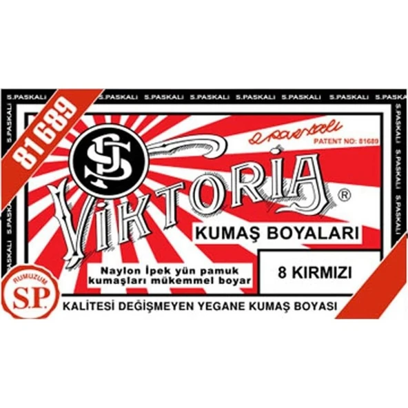 Viktoria Kumaş Boyası Kırmızı (Adet) Viktoria ürün görseli 1