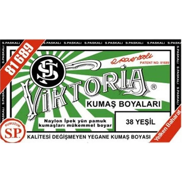 Viktoria Kumaş Boyası Yeşil (Adet) Viktoria ürün görseli 1