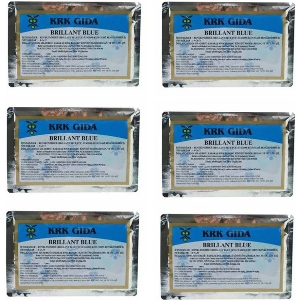 Krk Gıda Boyası 6 Adet Mavi 6x9 Gr. ürün görseli 1