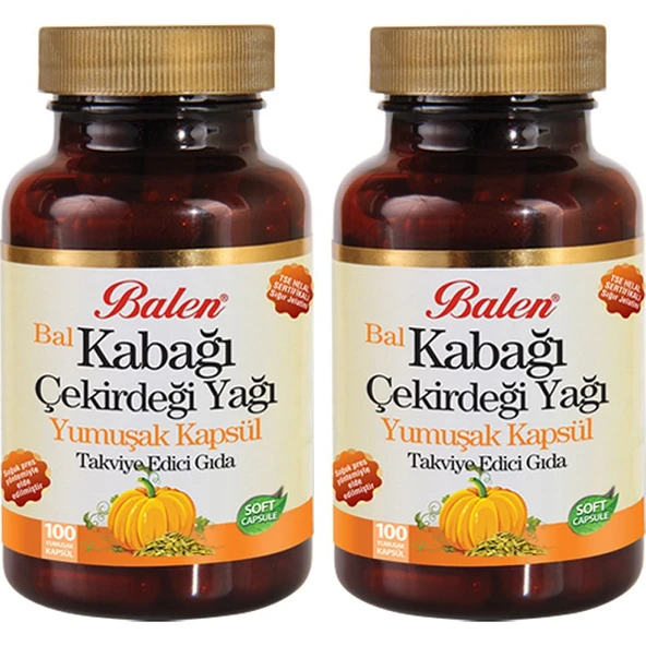 Balen Bal Kabağı Çekirdeği Yağı 100 Yumuşak Kapsül x 2 Adet ürün görseli 1