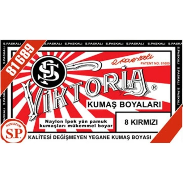 Viktoria Kumaş Boyası Kırmızı (Adet) Viktoria ürün görseli 1