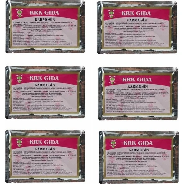 Krk Gıda Boyası 6 Adet Pembe 6x9 Gr. ürün görseli 1
