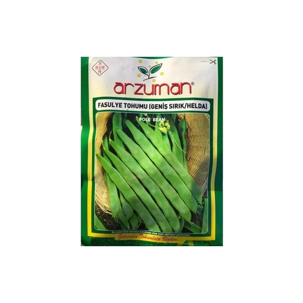 Arzuman Geniş/sırık Helda Fasulye Tohumu 50 G ürün görseli 1