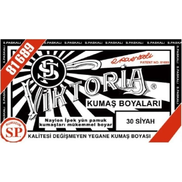 Viktoria Kumaş Boyası Siyah ürün görseli 1
