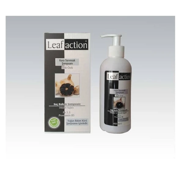 Leaf Action Kara Sarımsak Şampuanı 400 ml 3 Kutu ürün görseli 1