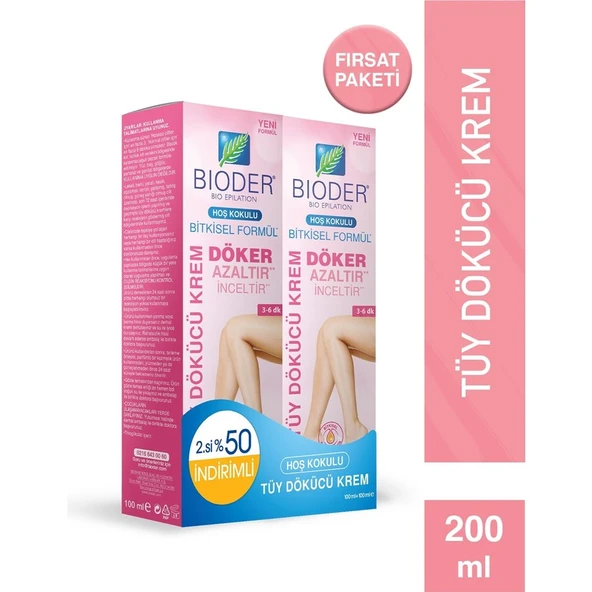 Bioder Tüy Dökücü Krem 2X100 ml Tüy Azaltıcı Etki ürün görseli 1