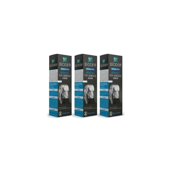 Bioder Bitkisel Tüy Dökücü Krem Erkeklere Özel 100 ml x 3 Adet ürün görseli 1