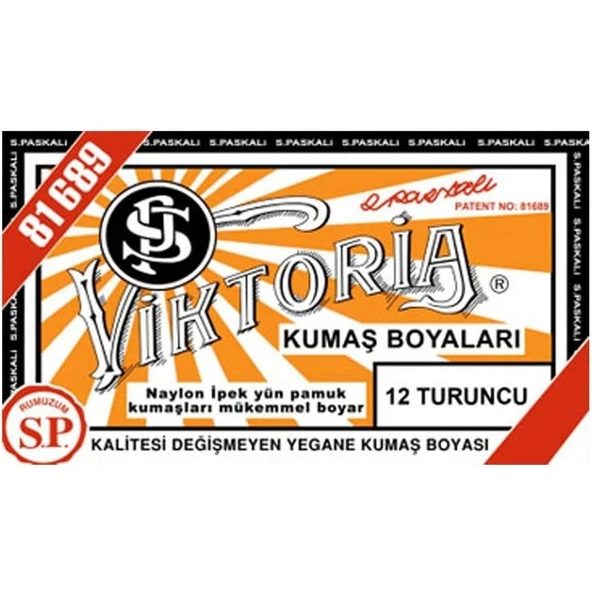 Viktoria Kumaş Boyası Turuncu (Adet) Viktoria ürün görseli 1