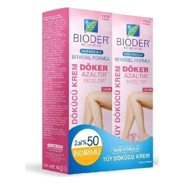 Bioder Normal Ciltler İçin Tüy Dökücü Krem 100 ml 2'li Paket ürün görseli 1