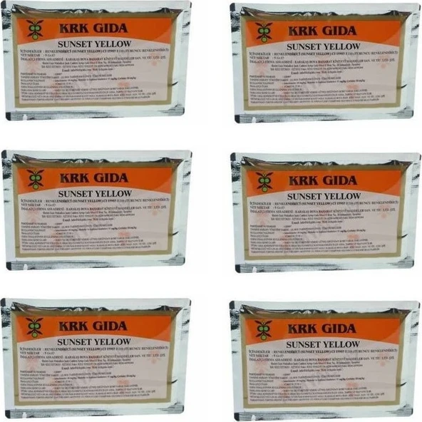 Krk Gıda Boyası 6 Adet Turuncu 6x9 Gr. ürün görseli 1