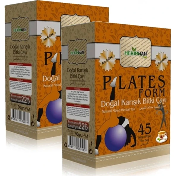 Hekimhan Pilates Plates Form Çayı - 45 Süzen Poşet x 2 Adet ürün görseli 1
