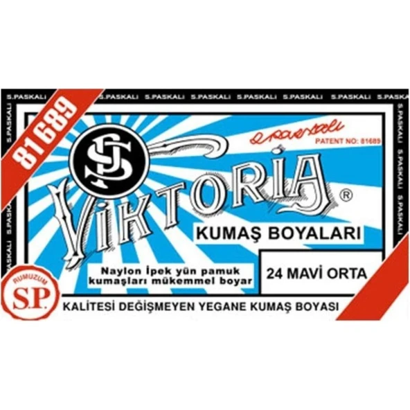 Viktoria Kumaş Boyası Orta Mavi (Adet) Viktoria ürün görseli 1
