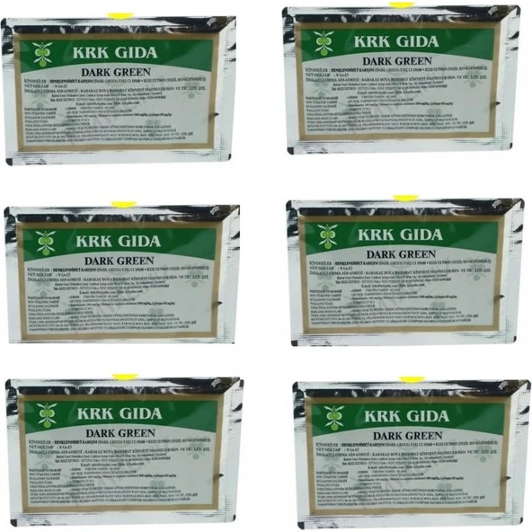 Krk Gıda Boyası 6 Adet Yeşil 6x9 Gr. ürün görseli 1