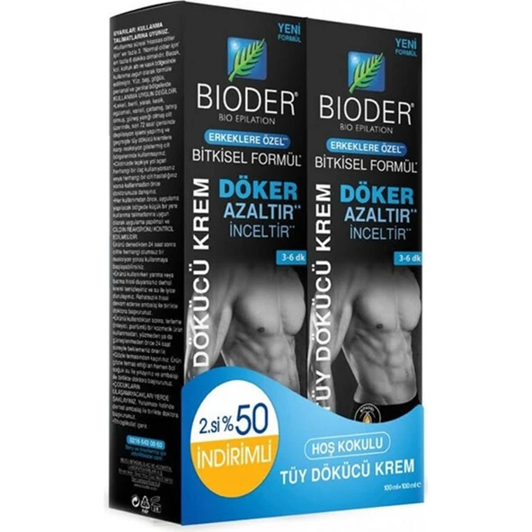 Bioder Erkekler Için Tüy Dökücü Krem 100 ml + 100ML ürün görseli 1