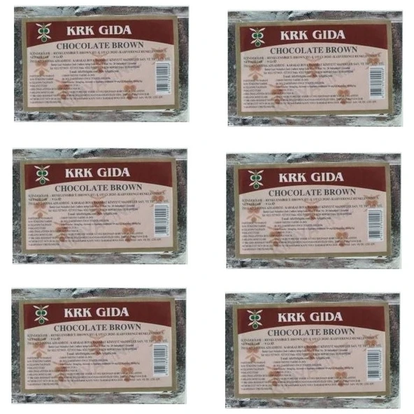 Krk Gıda Boyası 6 Adet Kahverengi 6x9 Gr. ürün görseli 1