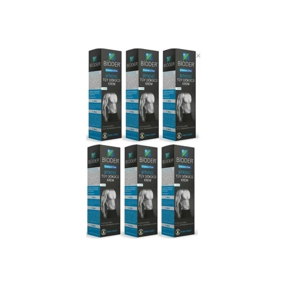 Bioder Bitkisel Tüy Dökücü Krem Erkeklere Özel 100 ml x 6 Adet ürün görseli 1