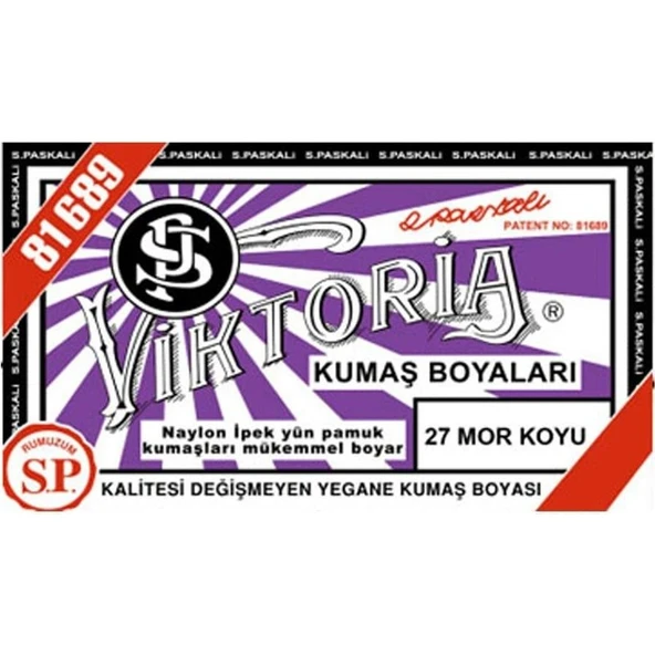 Viktoria Kumaş Boyası Koyu Mor (Adet) Viktoria ürün görseli 1