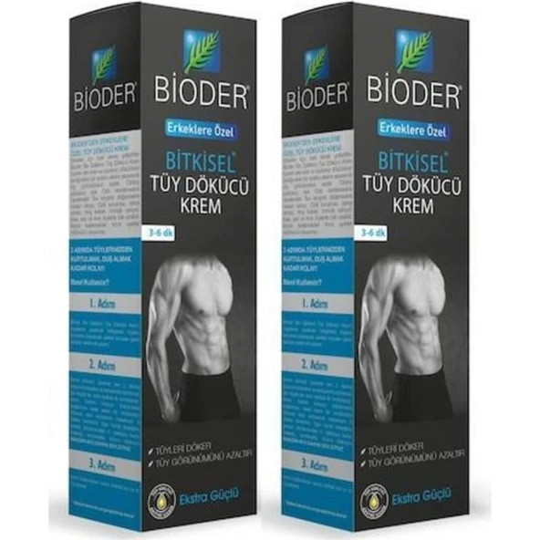 Bioder Bitkisel Tüy Dökücü Krem Erkeklere Özel 100 ml x 2 Adet ürün görseli 1