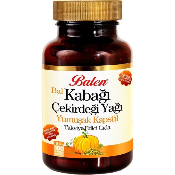Balen Bal Kabağı Çekirdeği Yağı 100 Kapsül x 1380 Mg Kabak ürün görseli 1