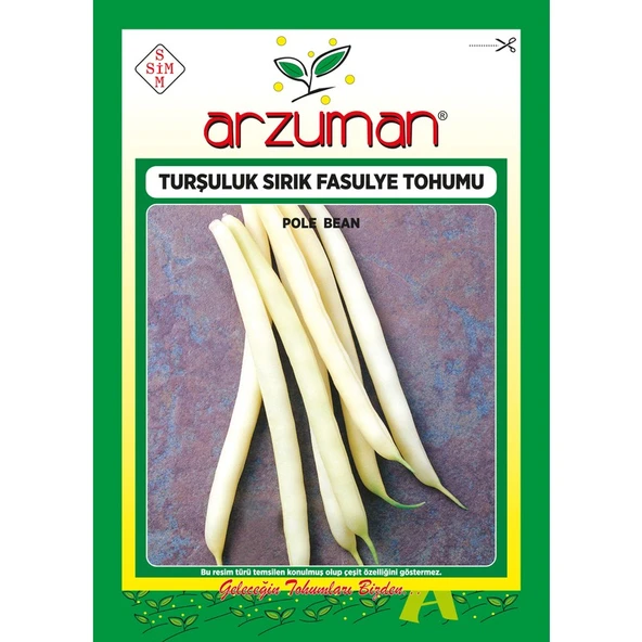 Arzuman Hanımteni (Turşuluk) Sırık Fasülye Tohumu 50 Gram ürün görseli 1