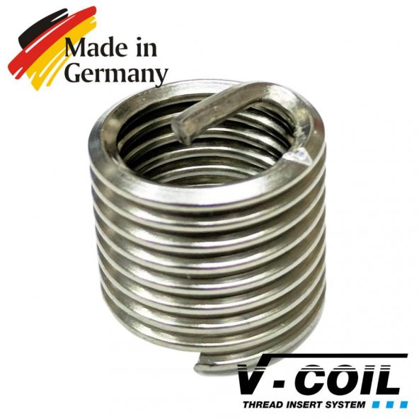 V-Coil M18x2.5 Helicoil Yay 2D (Yay Kapalı Uzunluğu 27mm) - 25 Adet ürün görseli 1