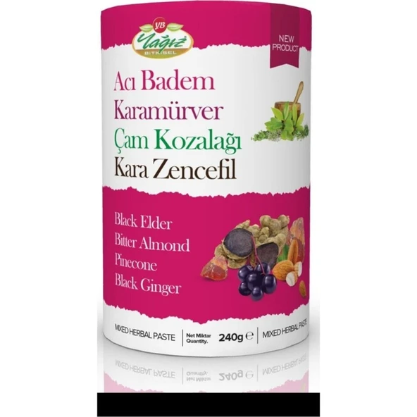 Yağız Acı Badem Karamürver Çam Kozalağı Kara Zencefil Macunu 240 Gram ürün görseli 1