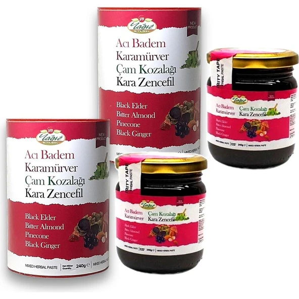 Yağız Acı Badem Karamürver Çam Kozalağı Bal Bitki Kar 2 x 240 gr ürün görseli 1
