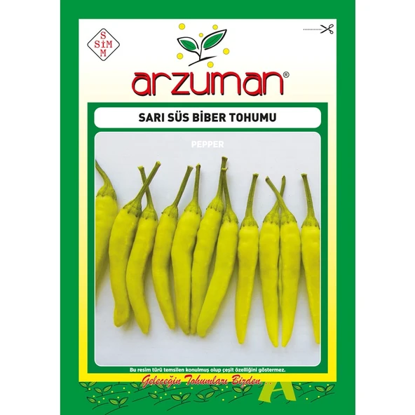 Arzuman Sarı Süs Biber Tohumu (Aşağı Bakan) 5 Gram ürün görseli 1