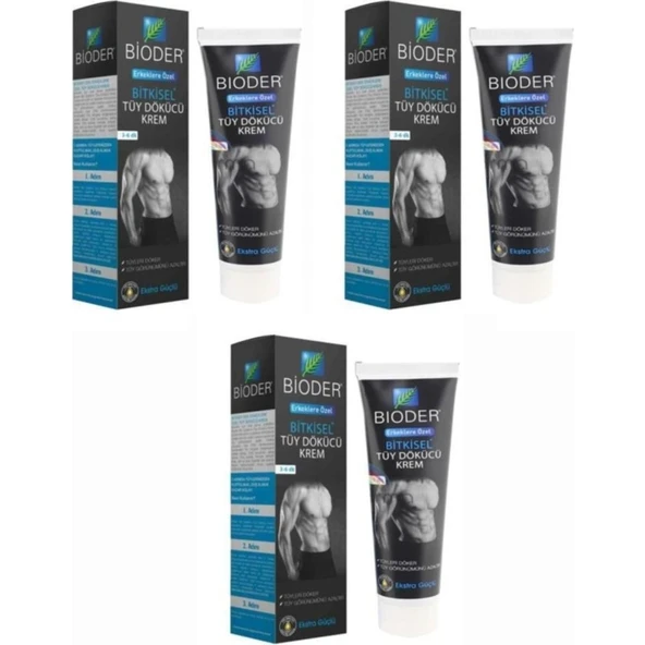 Bioder Erkek Tüy Dökücü Krem 100 ml 3' Lü Paket ürün görseli 1