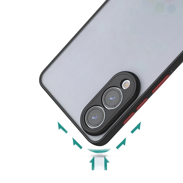 Moby Shop Redmi Note 12 Pro Plus 5G Kılıf Kenarları Renkli arkası Mat Rexa Premium Silikon Kapak ürün görseli 1