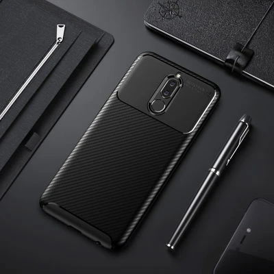 Moby Shop Huawei Mate 10 Lite Kılıf Karekarbon Desenli Şık ve Dayanıklı Torvex Premium Silikon Kapak ürün görseli 1