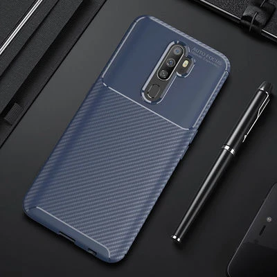 Moby Shop Oppo A5 2020 Kılıf Karekarbon Desenli Şık ve Dayanıklı Torvex Premium Silikon Kapak ürün görseli 1