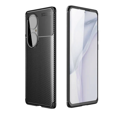 Moby Shop Huawei P50 Pro Kılıf Karekarbon Desenli Şık ve Dayanıklı Torvex Premium Silikon Kapak ürün görseli 1