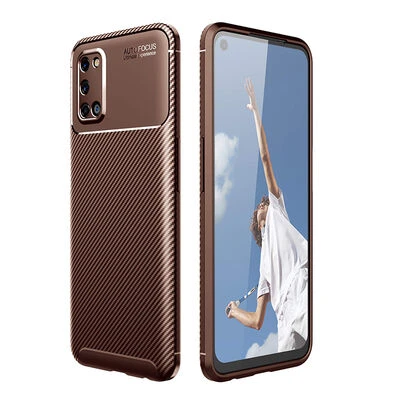 Moby Shop Oppo A52 Kılıf Karekarbon Desenli Şık ve Dayanıklı Torvex Premium Silikon Kapak ürün görseli 1