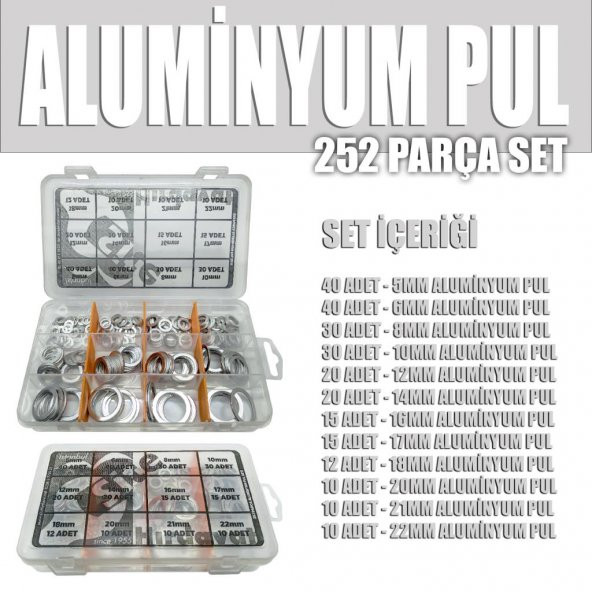 252 Parça Aluminyum Pul Seti ürün görseli 1