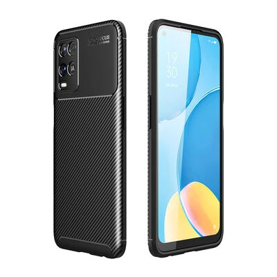 Moby Shop Oppo A54 4G Kılıf Karekarbon Desenli Şık ve Dayanıklı Torvex Premium Silikon Kapak ürün görseli 1