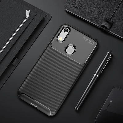 Moby Shop Huawei Y6S 2019 Kılıf Karekarbon Desenli Şık ve Dayanıklı Torvex Premium Silikon Kapak ürün görseli 1