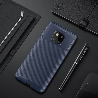 Moby Shop Huawei Mate 20 Pro Kılıf Karekarbon Desenli Şık ve Dayanıklı Torvex Premium Silikon Kapak ürün görseli 1