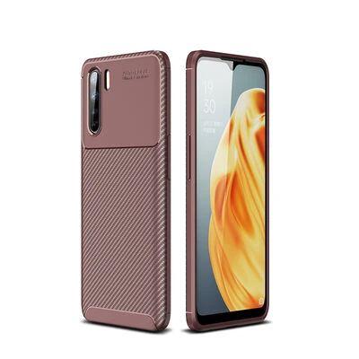 Moby Shop Oppo A91 Kılıf Karekarbon Desenli Şık ve Dayanıklı Torvex Premium Silikon Kapak ürün görseli 1