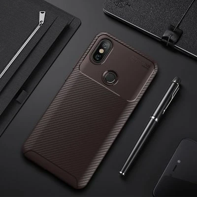 Moby Shop Xiaomi Mi A2 Lite Kılıf Karekarbon Desenli Şık ve Dayanıklı Torvex Premium Silikon Kapak ürün görseli 1